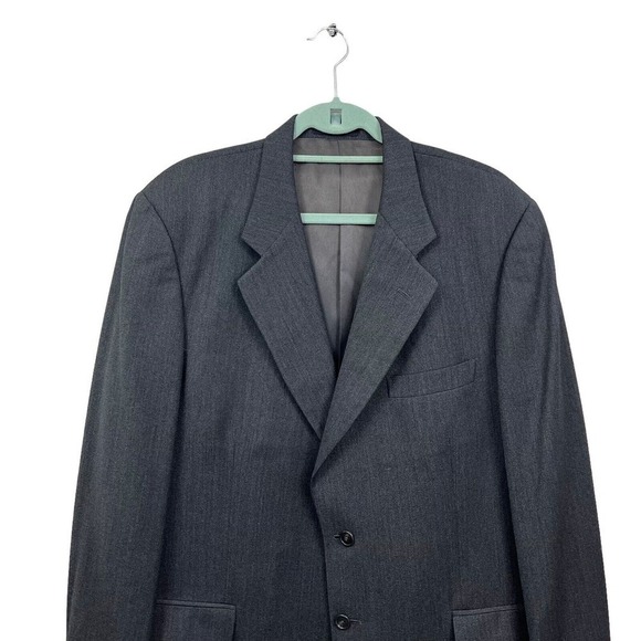 Vito Rufolo Blazer Suit Jacket Super 100 Ventless Gray Men 44R Made in Italy - Picture 2 of 7